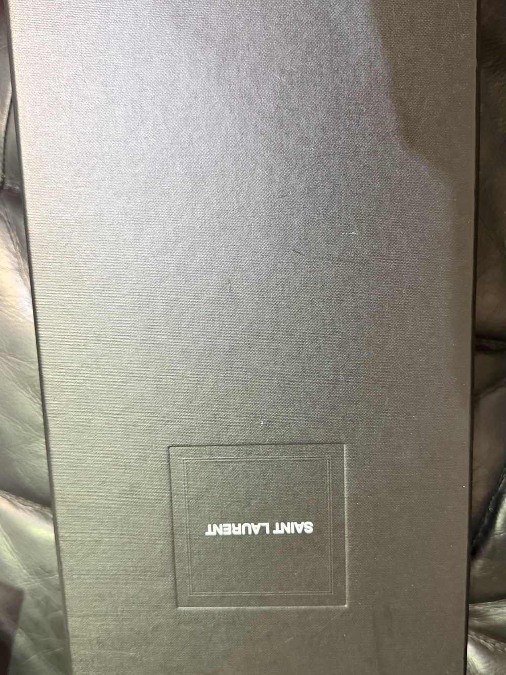 Saint Laurent Black Textured Shoe Box with Label
